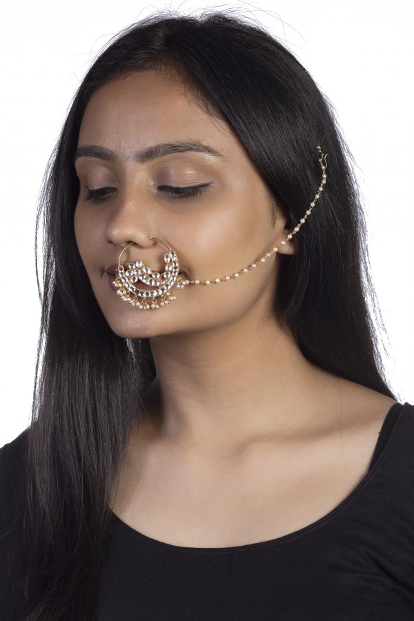 Stone studded nose ring