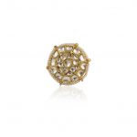 ROUND SHAPE WHITE JADTAR STONE RING