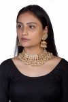 White Stone Diamond Jadtar Bridal Necklace Design