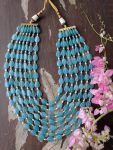 FIROZI BLUE 7 STRING NECKLACE