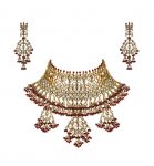 Bridal Necklace Set of Maroon Beads