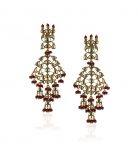 Bridal Necklace Set of Maroon Beads