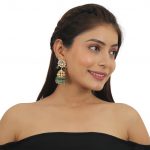 SEA GREEN NECKLACE  WITH JHUMKI