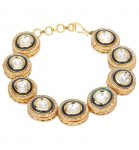 Round shaped jadtar stone studded loose bracelet