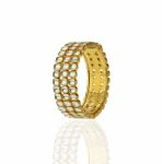 Three layered jadtar studded bangle