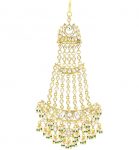 Gold plated White jadtar Studded Passa