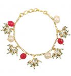 Pink and white pearls Rakhi