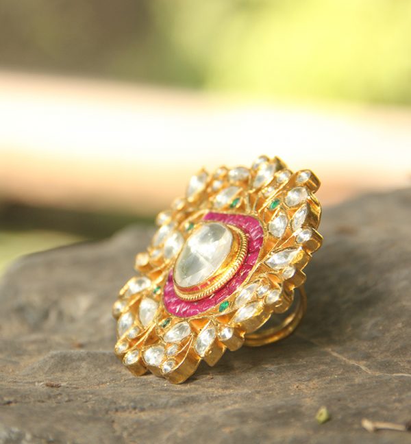 Stone Studded Bridal Ring