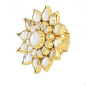 floral jadtar ring