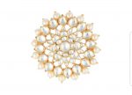 floral jadtar ring with pearls