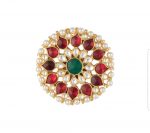 Red, White & Green Jadtar Ring