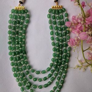 Green Color beads semi precious maala For women & Girls