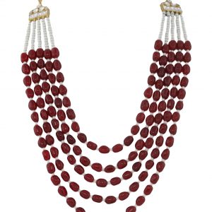 Red Color Bridal Mala Design Jewellery