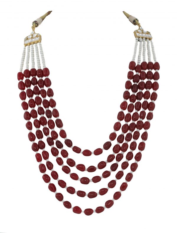 Red Color Bridal Mala Design Jewellery