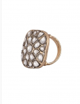 WHITE JADTAR STONE RING