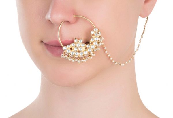 Elegant Beaded Nosering