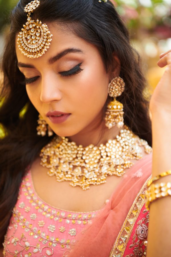 jadtar and Beads studded Bridal Maang tikka Designs