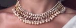 WHITE JADTAR SMALL STONE SINGLE LINE NECKLACE WITH PEARL
