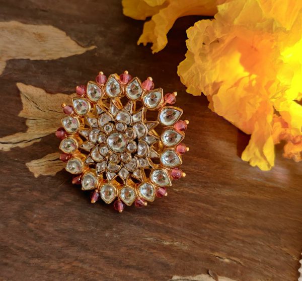 Pastel pink cocktail ring